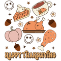 Happy Thanksgiving Food DTF Transfer
