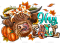 Hay Fall Cow DTF Transfer