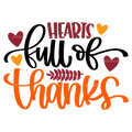 Hearts Full Of Thanks DTF Transfer