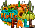 Hello Fall Pumpkin DTF Transfer