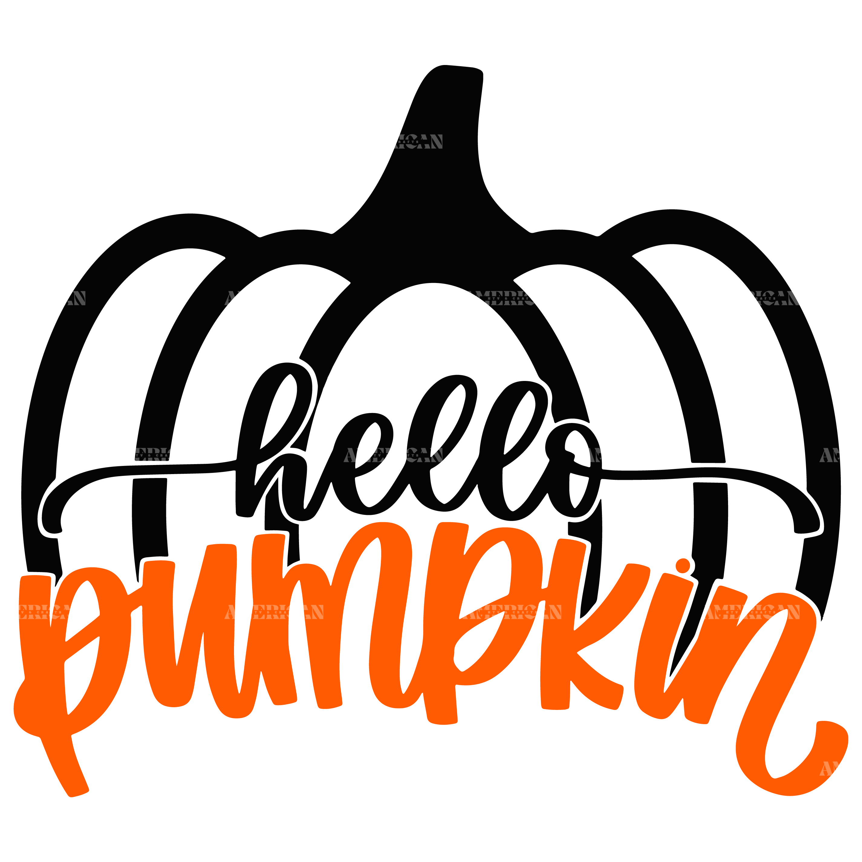 Hello Pumpkin DTF Transfer