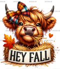 Hey Fall Cow-1 DTF Transfer