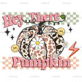 Hey There Pumpkin Checkered DTF Transfer
