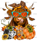 Highland Cow Fall DTF Transfer