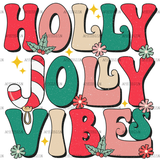 Holly Jolly Vibes-2 DTF Transfer