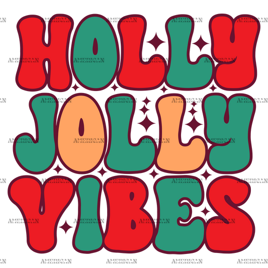 Holly Jolly Vibes-5 DTF Transfer