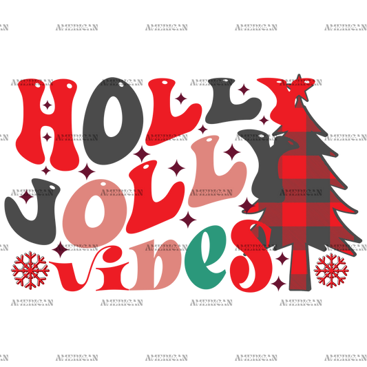Holly Jolly Vibes-8 DTF Transfer