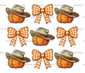 Howdy Autumn Pumpkins Bows-1 DTF Transfer