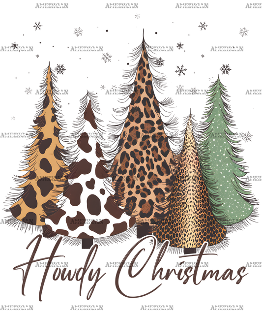 Howdy Christmas Trees-3 DTF Transfer