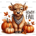 Howdy Fall Cow DTF Transfer