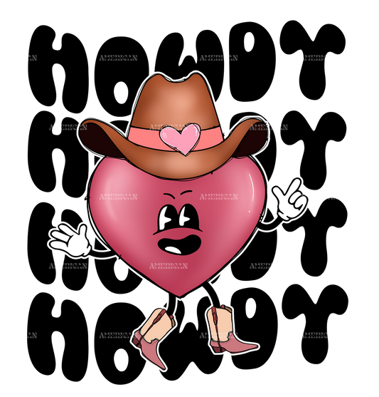 Howdy Heart DTF Transfer