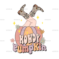 Howdy Pumpkin Boots DTF Transfer