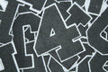 Dark Grey on White 6" Chenille Letter Varsity