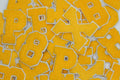 Yellow on White 2.5" Chenille Letter Varsity
