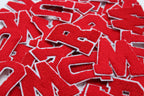 Red on White 2.5" Chenille Letter Varsity