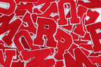 Red on White 2.5" Chenille Letter Varsity