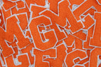 Orange on White 2.5" Chenille Letter Varsity