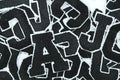 Black on White 2.5" Chenille Letter Varsity