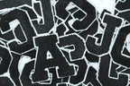 Black on White 2.5" Chenille Letter Varsity