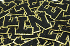 Black and Gold Sequin 2.5" Chenille Letter Varsity