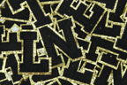 Black and Gold Sequin 2.5" Chenille Letter Varsity