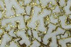 White and Gold Sequin 2.5" Chenille Letter Varsity