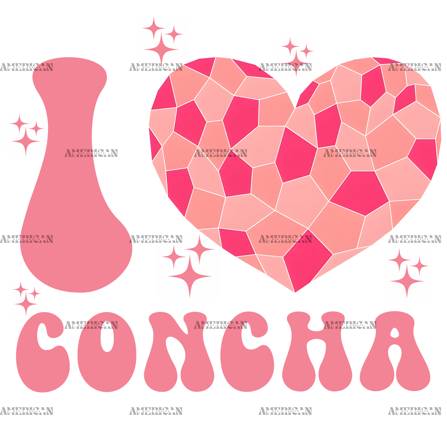 I Love Concha-2 DTF Transfer