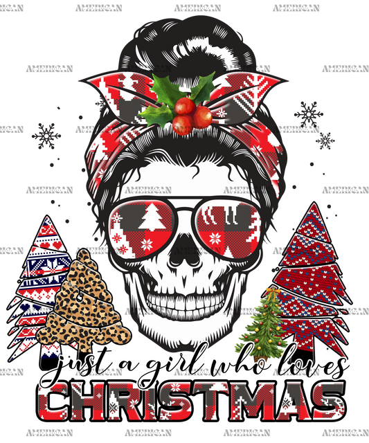 Just A Girl Who Loves Christmas-4 DTF Transfer