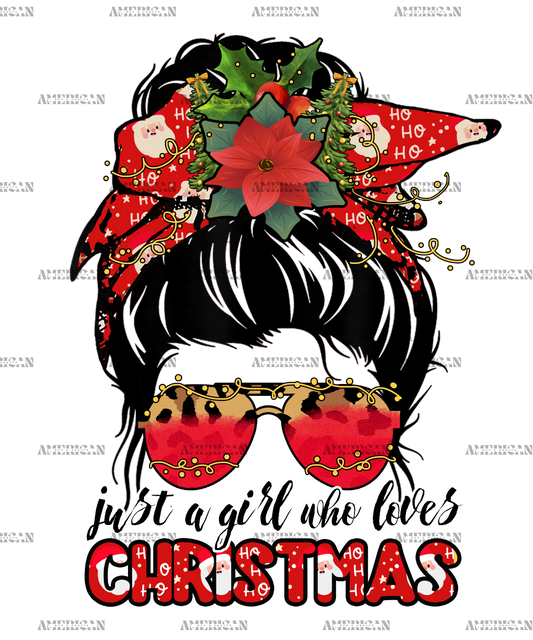 Just A Girl Who Loves Christmas-5 DTF Transfer