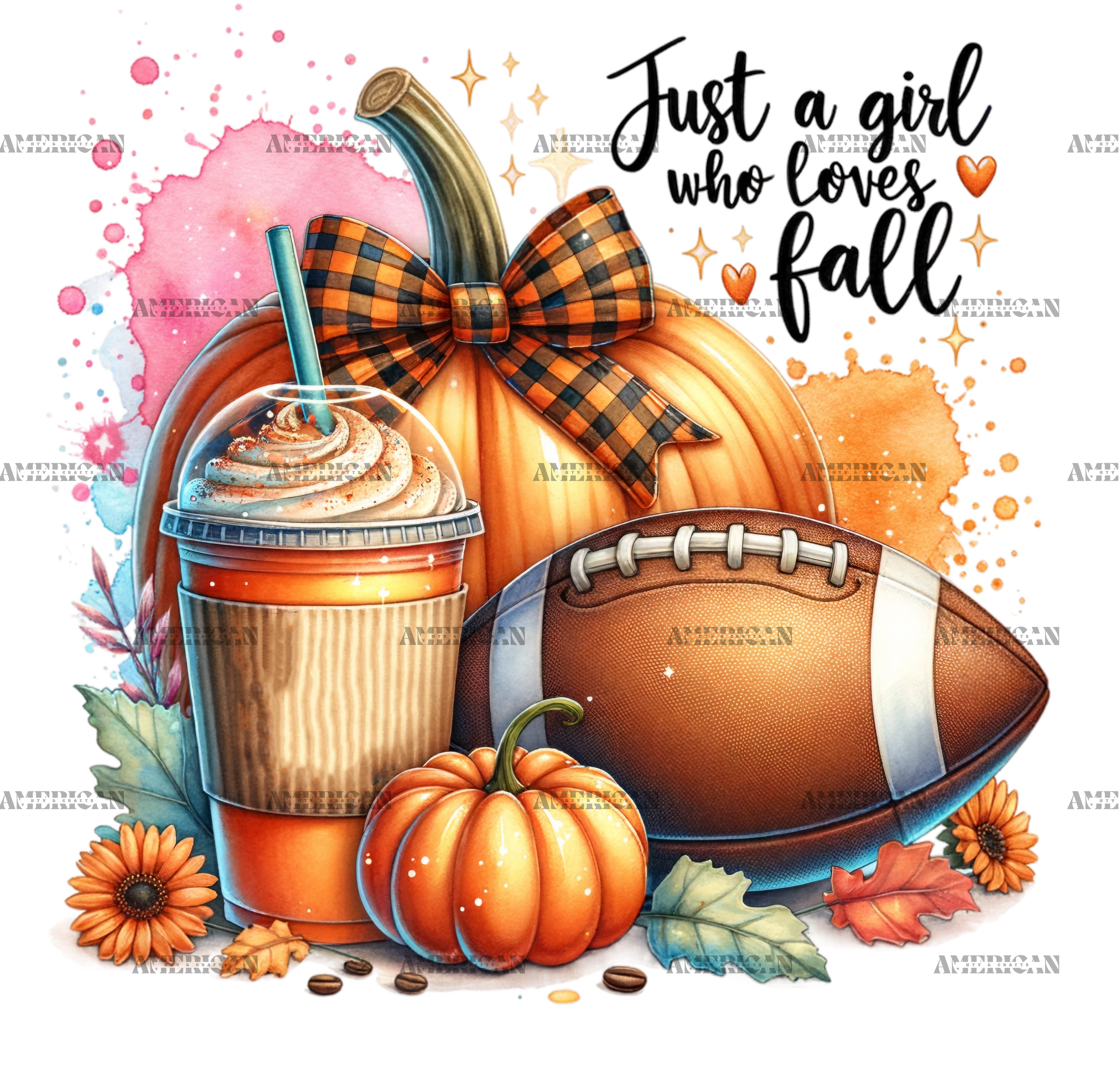 Just A Girl Who Loves Fall-1 DTF Transfer