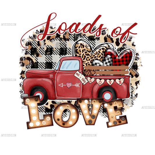 Loads Of Love Truck-3 DTF Transfer