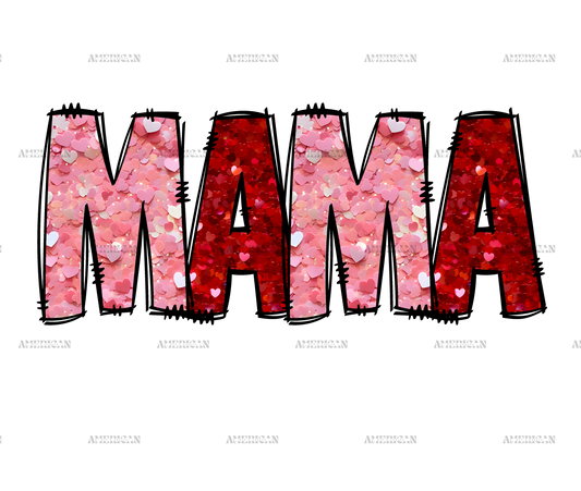 Mama Red Pink DTF Transfer