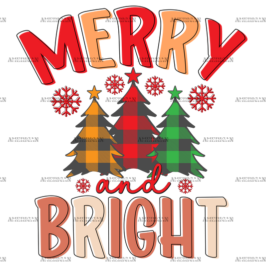 Merry And Bright-10 DTF Transfer