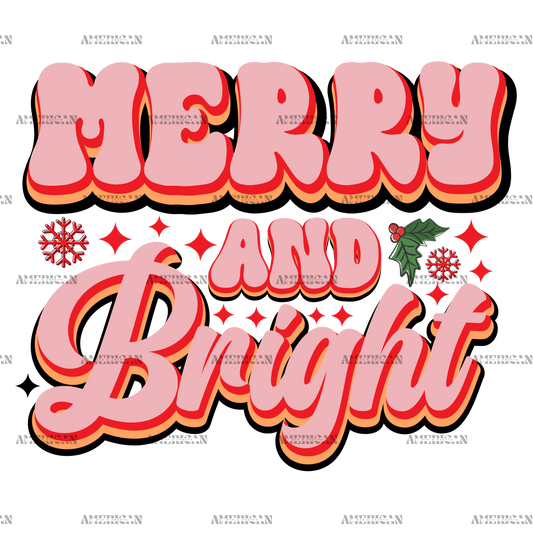 Merry And Bright-11 DTF Transfer