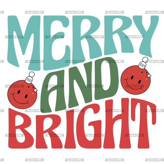 Merry And Bright-12 DTF Transfer