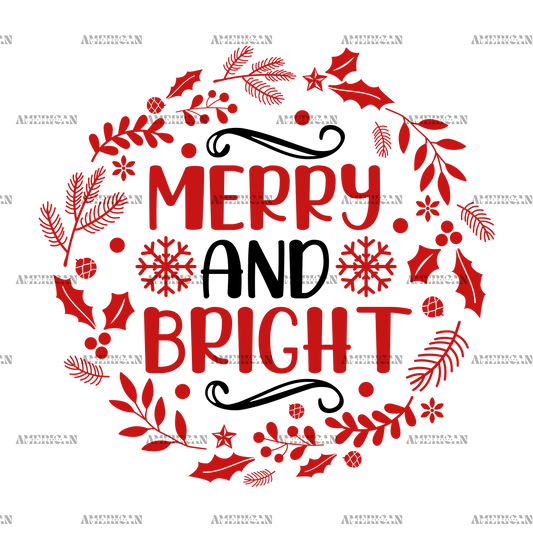 Merry And Bright-6 DTF Transfer