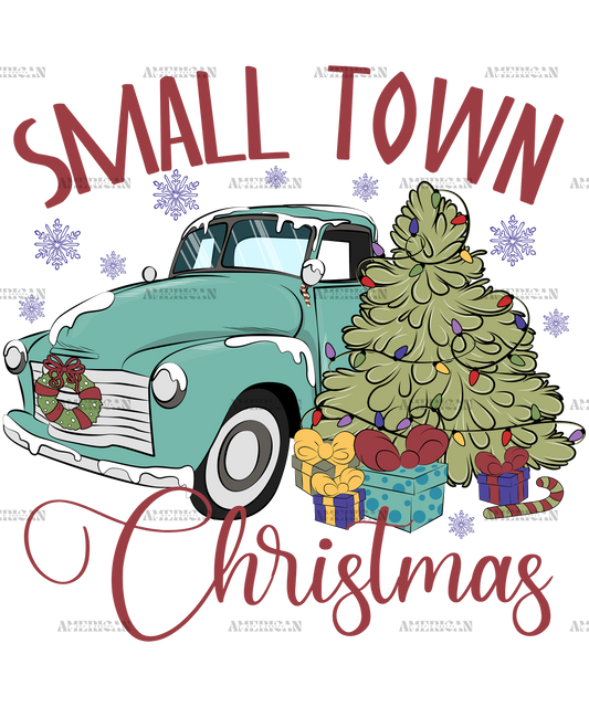 Merry Christmas Small Town Christmas DTF Transfer