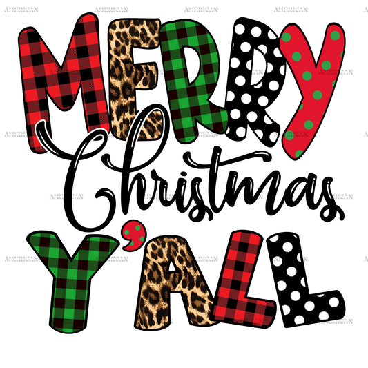 Merry Christmas Yall DTF Transfer