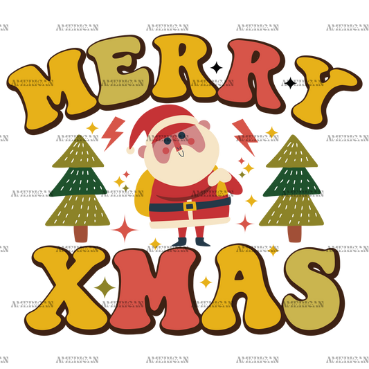 Merry Xmas DTF Transfer