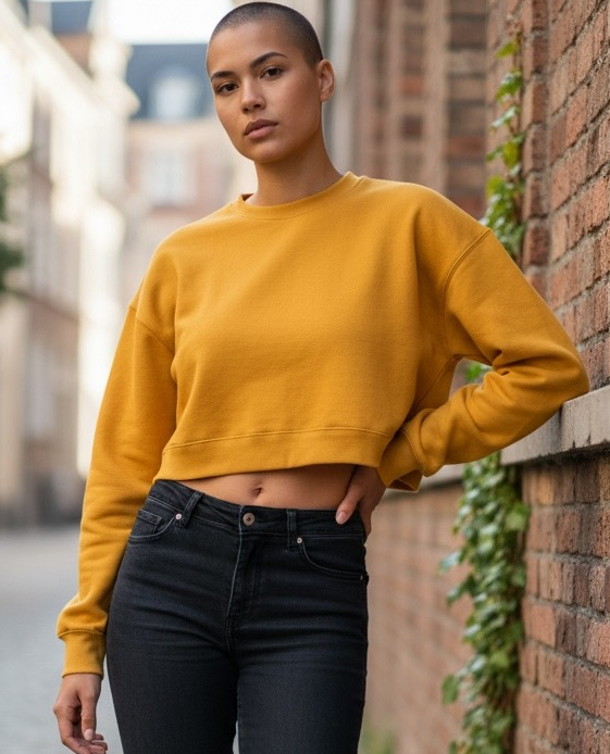 Women’s Crop Top Sweatshirts By American & Co
