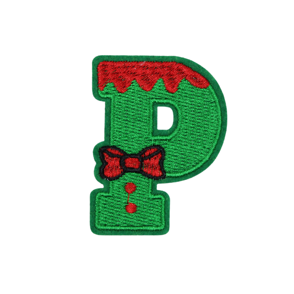 Christmas 2.5" Embroidery Letter Varsity