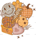 Pumpkin Bolt Pie DTF Transfer