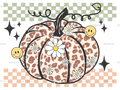 Pumpkin Checker DTF Transfer