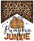Pumpkin Junkie Leapord DTF Transfer