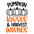 Pumpkin Kisses Harvest Wishes DTF Transfer