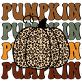 Pumpkin Leopard DTF Transfer