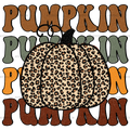 Pumpkin Leopard Dotted DTF Transfer