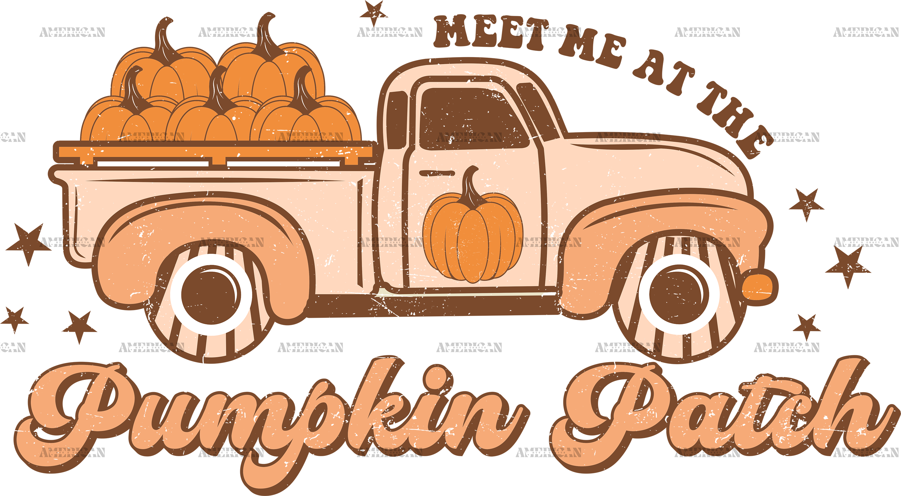 Pumpkin Patch Truck DTF Transfer