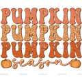 Pumpkin Season-3 Dotted DTF Transfer