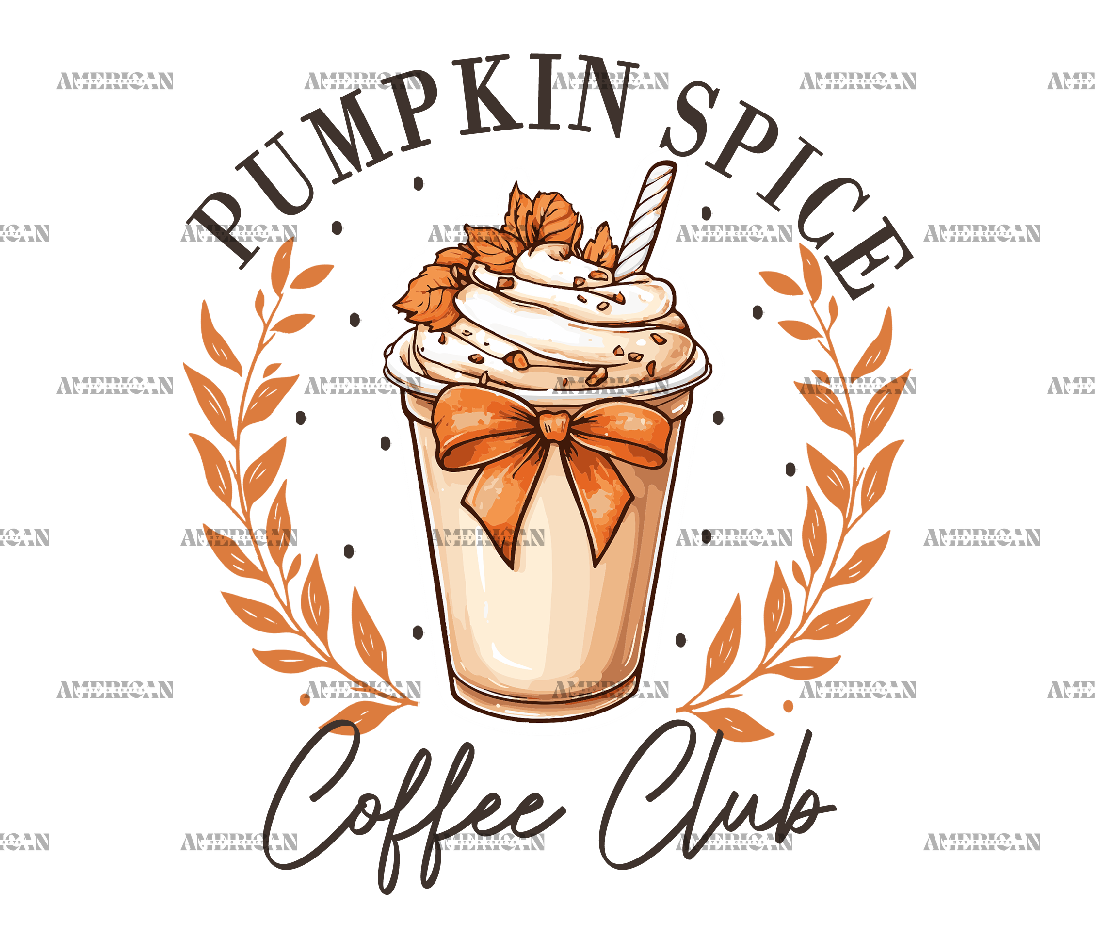 Pumpkin Spice Coffee Club DTF Transfer